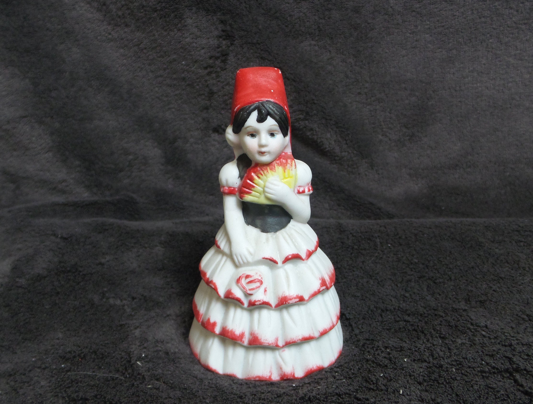 Vintage Bell Flambro Porcelain Bisque Spanish Flamenco Dancer Etsy