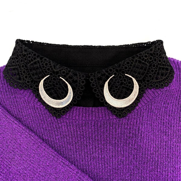 Lace moon fake collar- false shirt collar