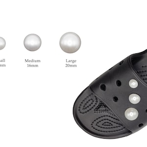 Pure White ABS 12mm-16mm-20mm Pearl Shoe Charms, Classy Shoe Decoration, Croc Shoe Charms, Shoe Jewelry