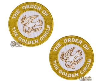 Order of the Golden Circle Embroidered Patch - Scottish Rite Ladies Auxiliary, Sew-On/Iron-On, 3"