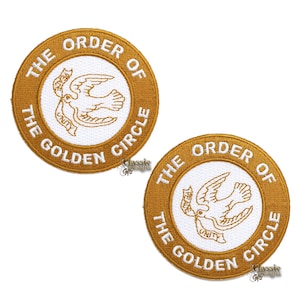 The Order of the Golden Circle Embroidery Iron-On/Sew-On Patch, 3” USC Scottish Rite Ladies Embroidered Patch, Iron-On Applique, Heat Seal