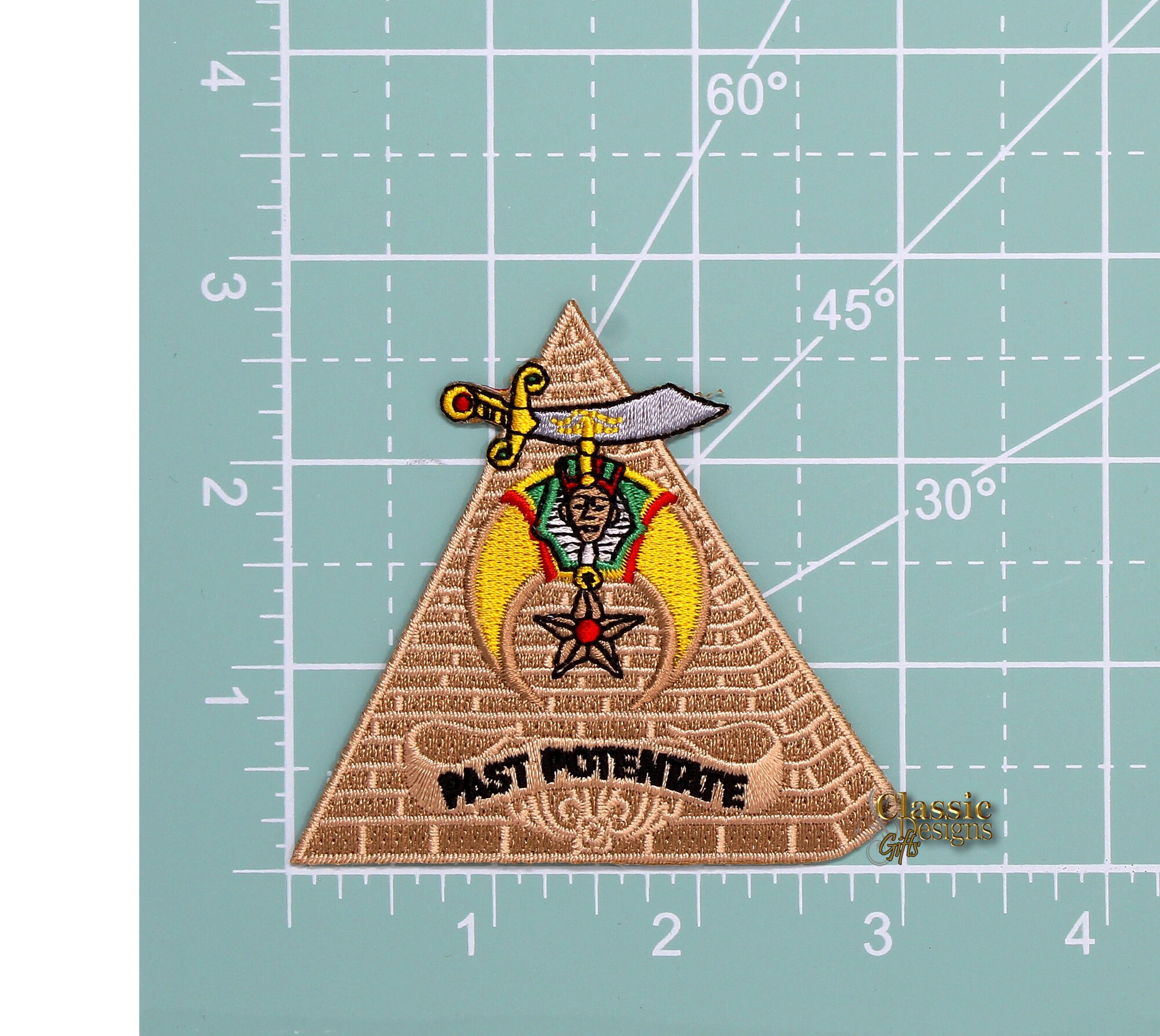 Shriners Past Potentate Embroidered Patch: Masonic Pyramid Applique - Etsy