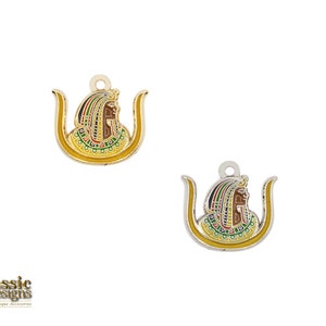 Daughters: DOI Charms in Silver and Gold Tone - Full Color Egyptian Goddess Charms - Masonic Shriners Ladies Auxiliary - Freemasonry