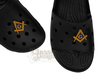 Masonic Shoe Charm: Freemason Square and Compass Symbol