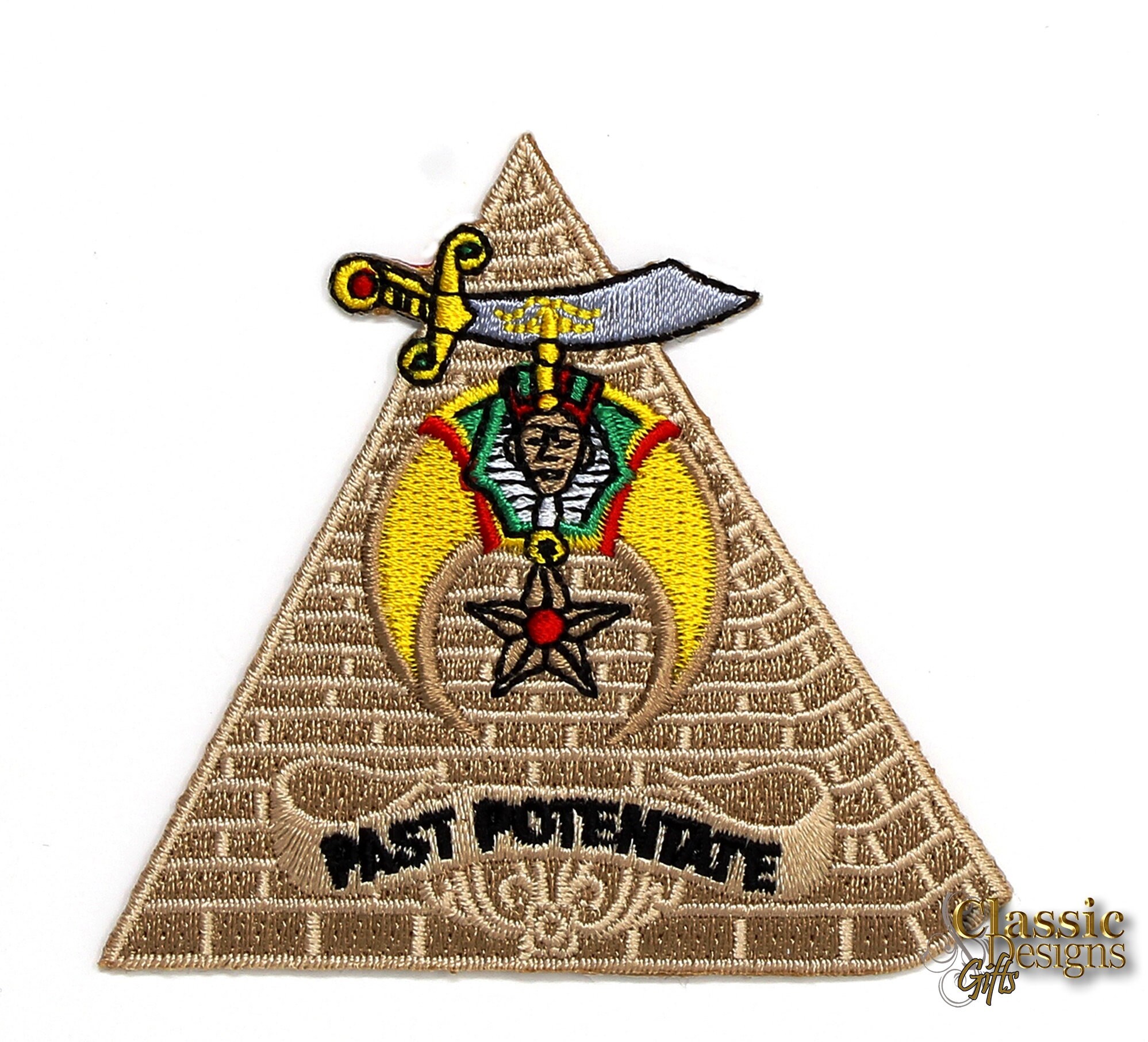 Shriners Past Potentate Embroidered Patch: Masonic Pyramid Applique - Etsy