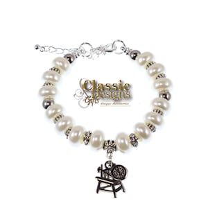 Bracelet de perles Heroines of Jéricho-HOJ avec breloque rouet, Regalia, accessoire pour dames York Rite, parfait pour toutes les occasions, à personnaliser