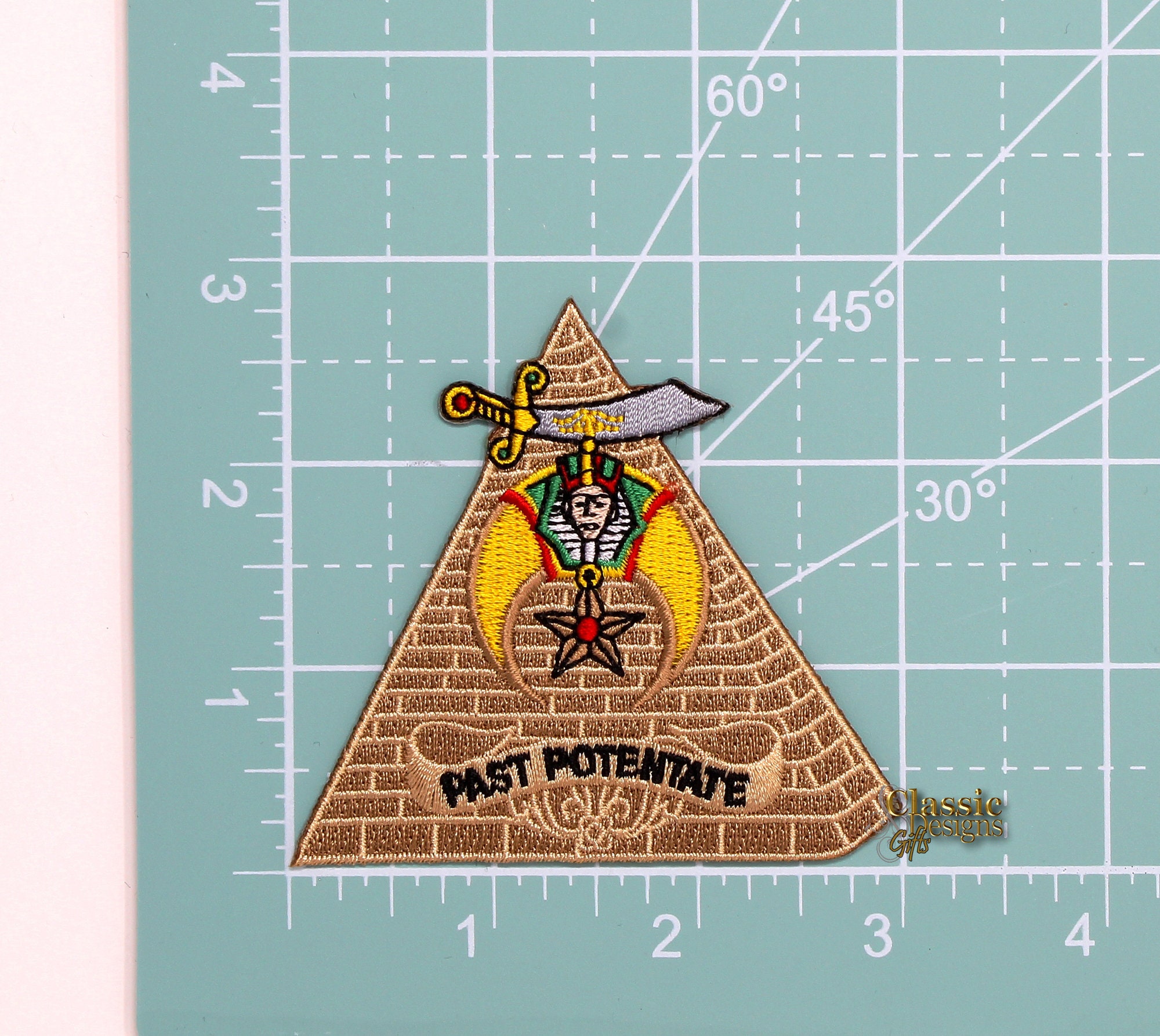 Shriners Past Potentate Embroidered Patch: Masonic Pyramid Applique - Etsy