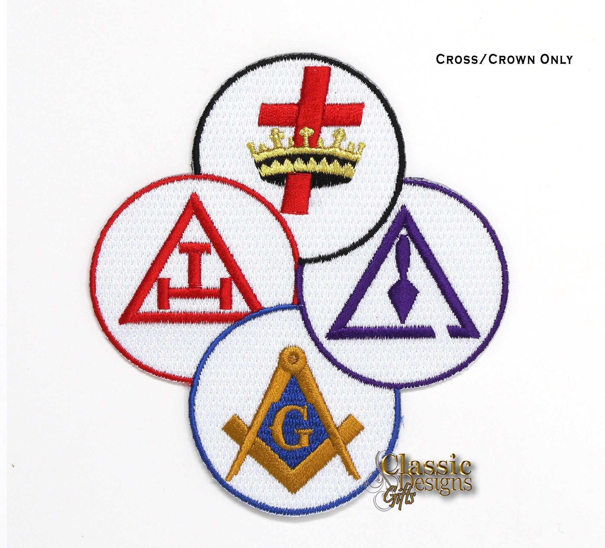 York Rite Embroidery Iron On/sew on Patches Masonic York Rite Etsy