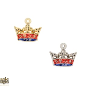Princesses York Croix d’honneur-P.Y.C.H. Charmes en argent et ton or, prieuré P.Y.C.H., couronne avec symboles OES-HOJ-LOCOP-Cyrène/Guilde