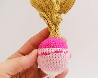 Crochet radish, radish toy