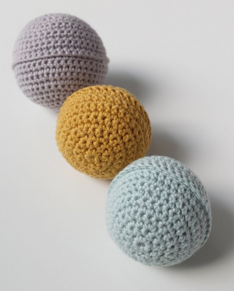 Crochet Ball Crochet Balls Set Baby Ball Baby Toy Etsy