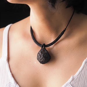 Choker Tektite Macrame Necklaces Pendants,Macrame pendant,Bohemian Handmade