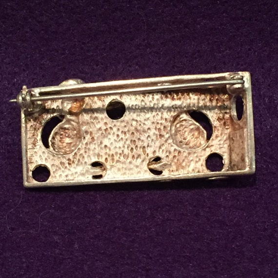 Mice in Swiss Cheese Pin - Taxco Sterling - CA 19… - image 2