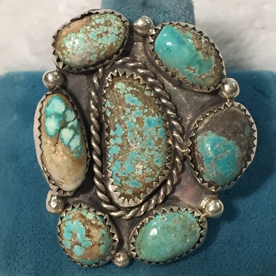 Old Pawn Royston Mine Natural Turquoise Split Sha… - image 1