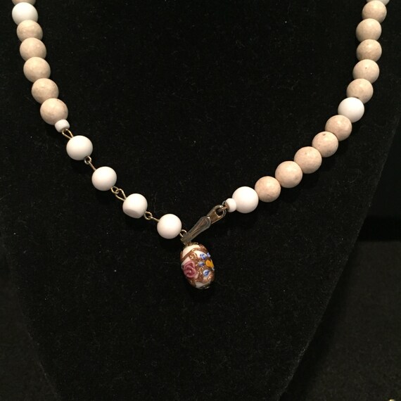 Murano Glass Wedding Cake Bead 24" Necklace & Earring… Gem