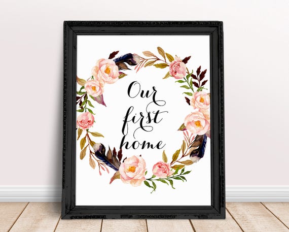 Nuestro Primer Inicio Imprimible Arte De La Pared Del Estreno Etsy