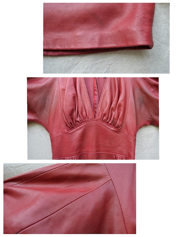 Robe Courte Femme Jitrois En Cuir D'agneau - Taille 36 - Marron - Occasion Très Bon état