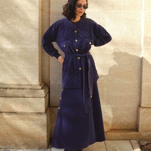 1980s Sonia Rykiel velour skirt set