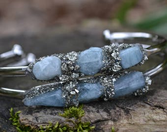 Raw Aquamarine Bracelet