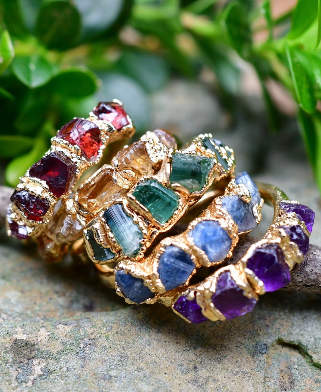 Personalized Gemstone Rings- Jewelry Birthstone Ring, Unique Gift