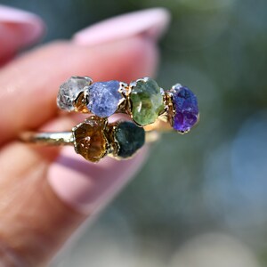Custom Birthstone Ring, Mothers Ring, push present, birthstone jewelry, personalized ring, miscarriage gift, family ring, birthday gift mom image 4
