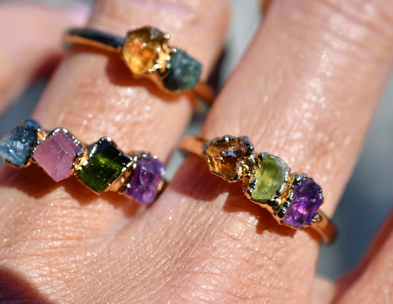 Custom Birthstone Ring, Mothers Ring, push present, birthstone jewelry, personalized ring, miscarriage gift, family ring, birthday gift mom image 2