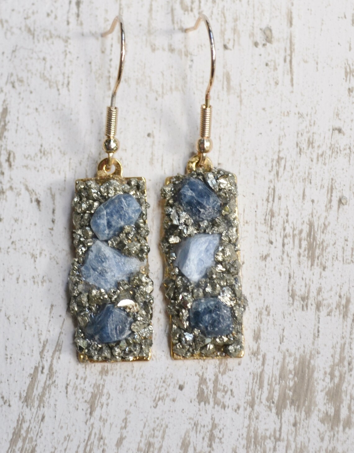 Raw sapphire earrings Clearance