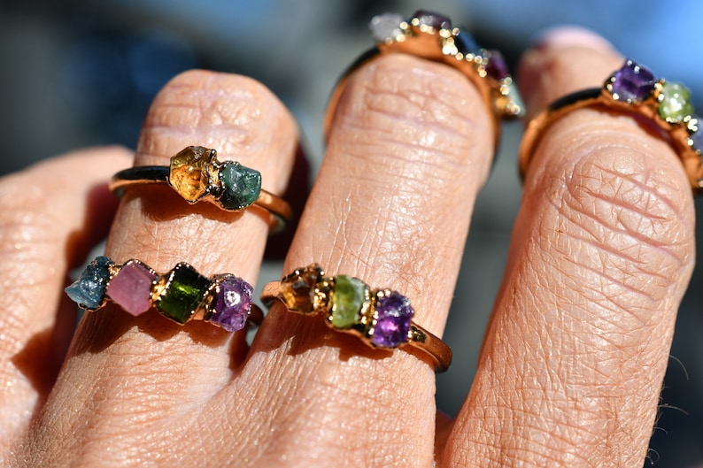 Custom Birthstone Ring, Mothers Ring, push present, birthstone jewelry, personalized ring, miscarriage gift, family ring, birthday gift mom image 7