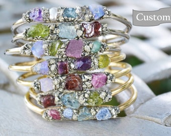 Birthstone Bracelets, Birthstone Jewelry, Gemstone bracelets, Garnet, Amethyst, Aquamarine, Herkimer Diamond, Emerald, Pearl, Ruby, Peridot