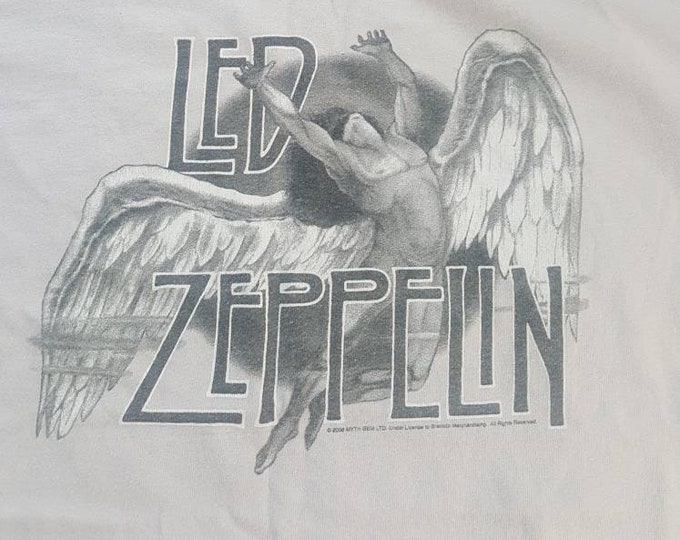 Vtg Led Zeppelin Naked Angel Sz Med Rock Band T Shirt 2000s | Etsy