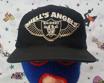 Vintage Oakland Raiders Shell's Angels snapback AJD Made in USA  rip Art Shell