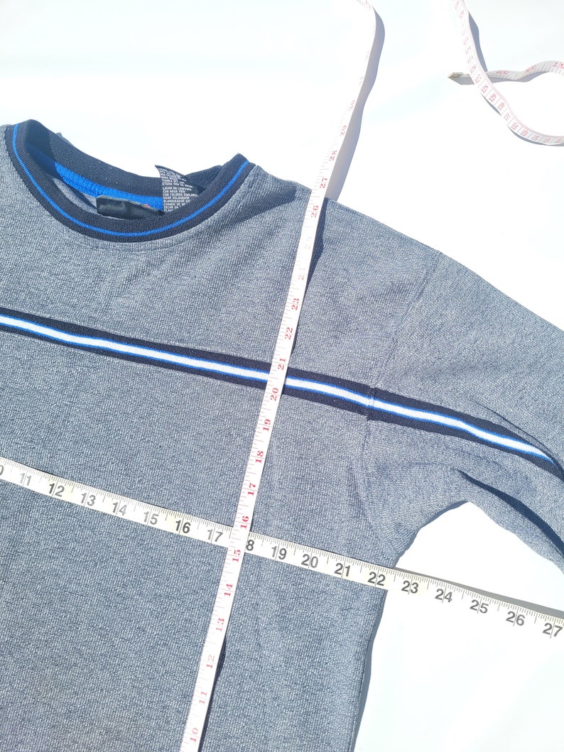 Vtg Y2k Gerippte Langarm-Shirt Gestreifte T-Shirt One Tough Marke OTB Bild 8