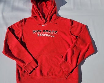 Nike Team Center Swoosh NC State Wolfpack baseball hoodie Y2k