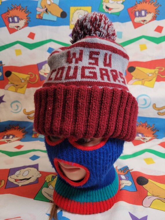Vtg WSU Cougars University Beanie Hat 