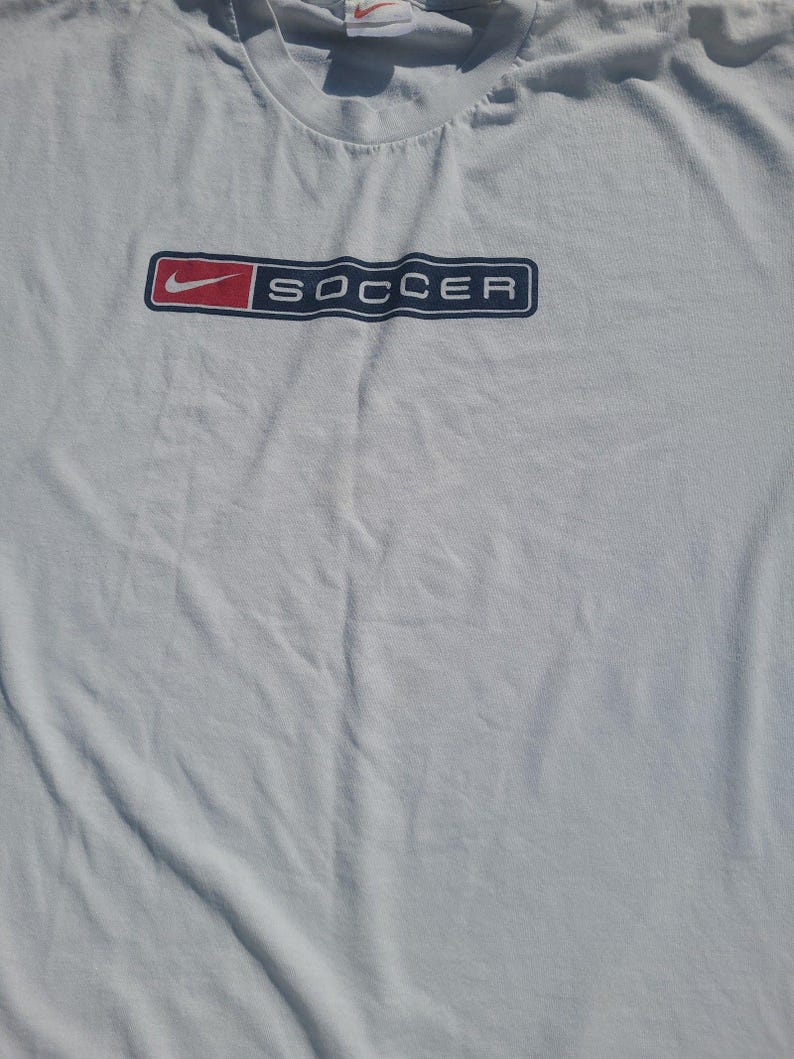 Vintage 90s Nike Soccer t-shirt White Tag image 5