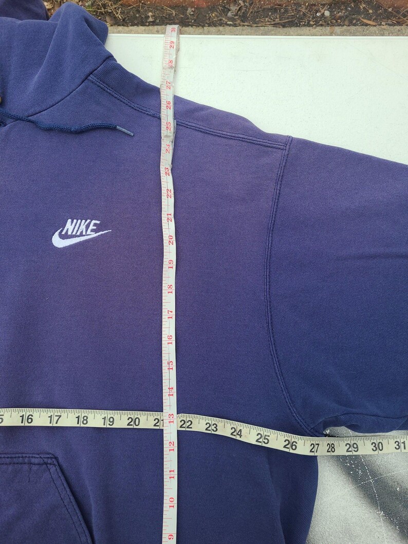 Vtg 90s Y2k Nike Hoodie Thrashed Embroidered Swoosh XL image 10