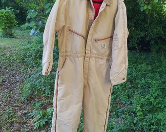 Vintage 90s Carhartt Duck Canvas Insulated Bib Overalls 9960Z