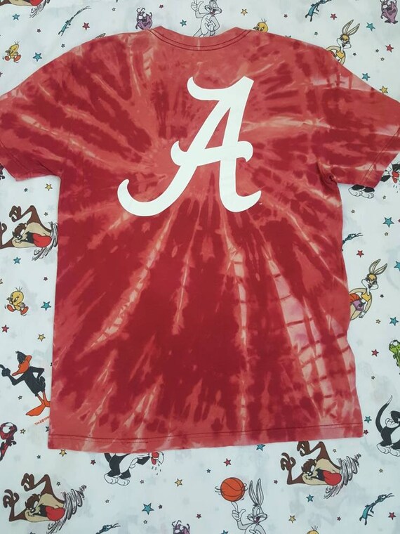 Alabama Roll Tide Nike bleached Tie dye shirt sz med