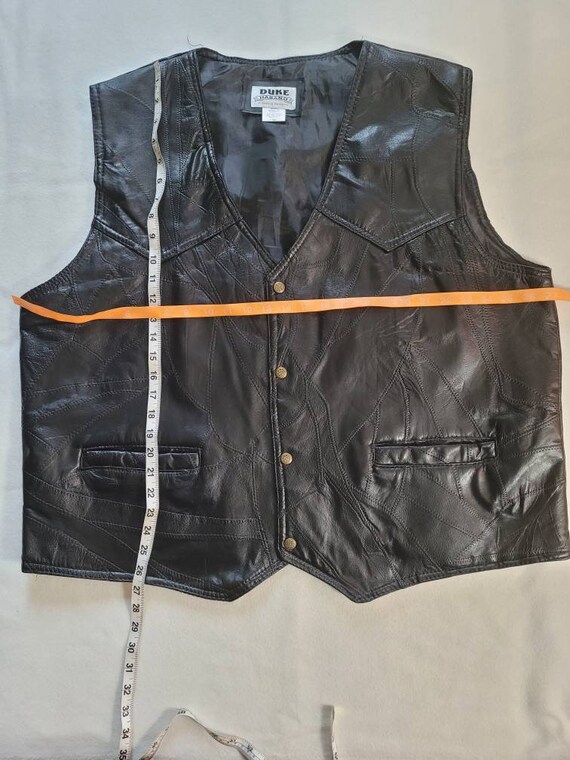 Vtg Duke Haband Soft Leather Vest Sz 