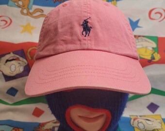 Vtg Polo strapback pink dad hat  Ralph Lauren