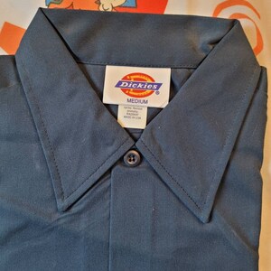 Vintage Dickies Work Shirt Sz Med Navy 