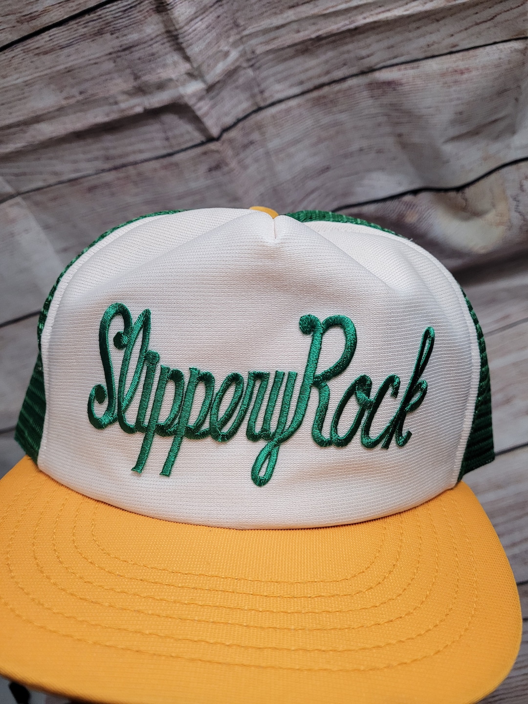 Vintage Slippery Rock Trucker Hat University College Snapback Etsy