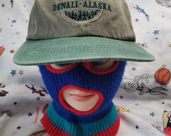 Vtg Denali Alaska adjustable dad hat cap