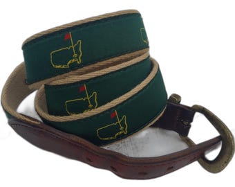 Cinturón de cuero vintage del Torneo Masters de Augusta, talla 44