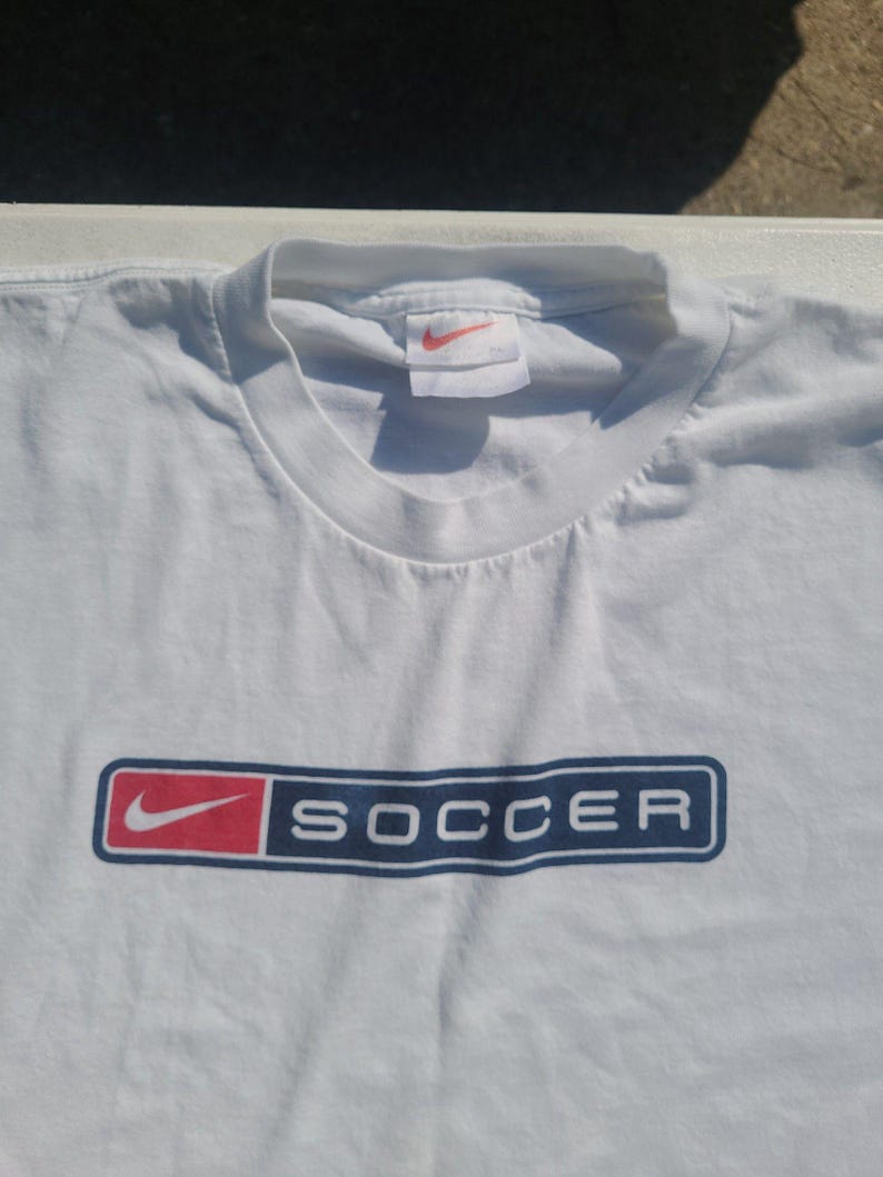 Vintage 90s Nike Soccer t-shirt White Tag image 4