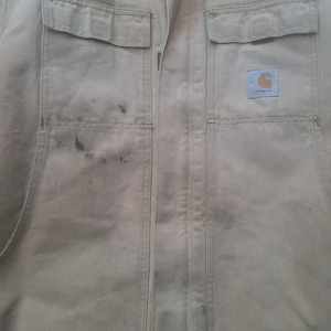 Giacca/cappotto vintage Carhartt Arctic in tela trapuntata con colletto in velluto a coste immagine 6