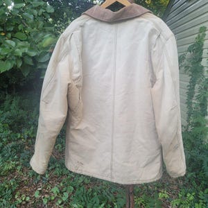 Giacca/cappotto vintage Carhartt Arctic in tela trapuntata con colletto in velluto a coste immagine 5