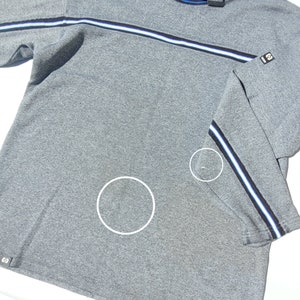 Vtg Y2k Gerippte Langarm-Shirt Gestreifte T-Shirt One Tough Marke OTB Bild 7