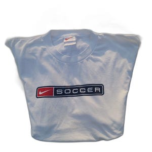 Vintage 90s Nike Soccer t-shirt White Tag image 1