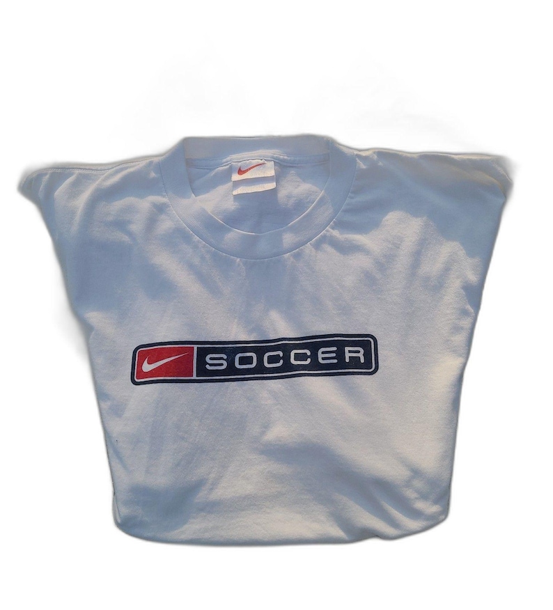 Vintage 90s Nike Soccer t-shirt White Tag image 1